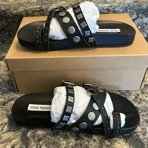 Steve Madden | Shoes | Steve Madden Cyrus Black Moto Sandals